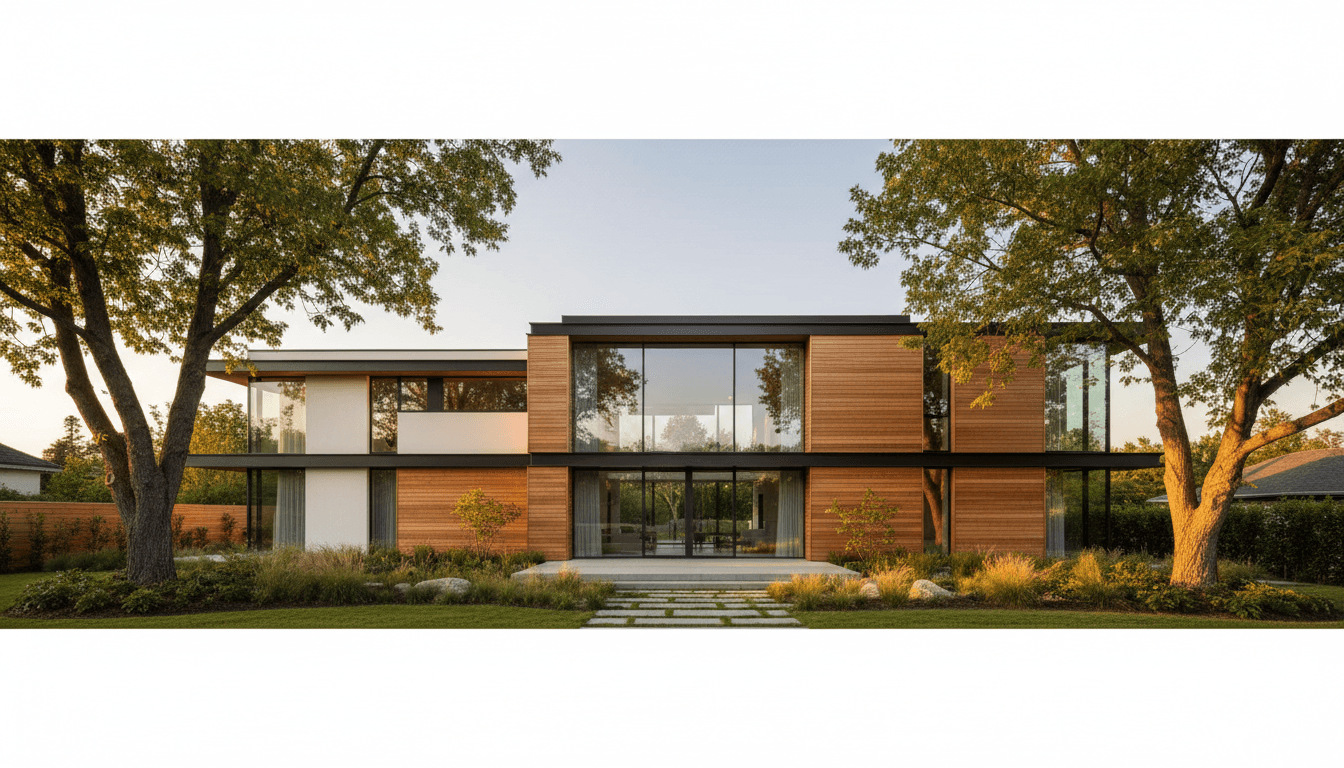 Sustainable timber frame house under construction with natural materials
